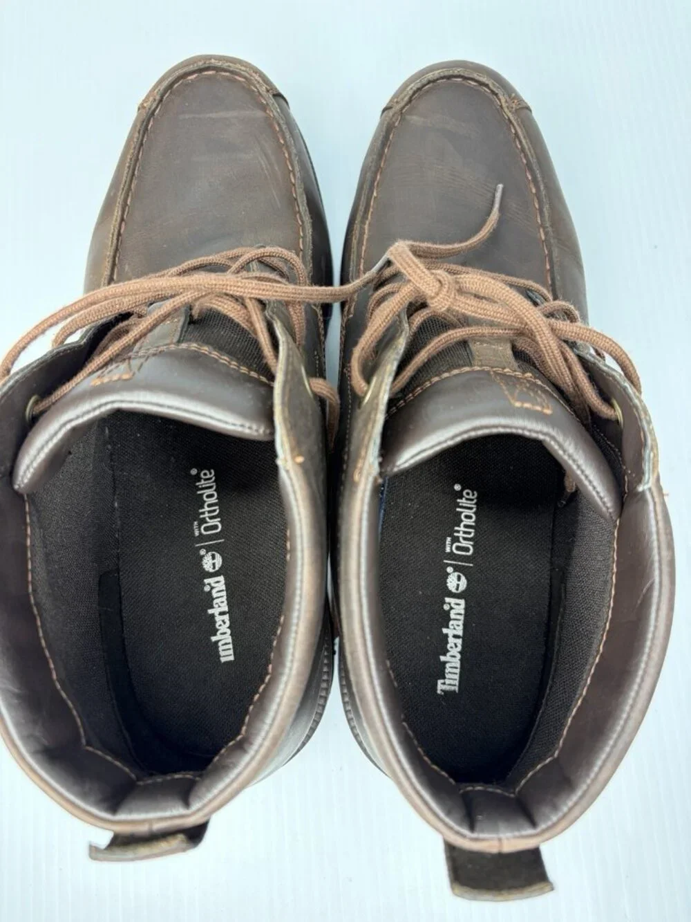 Timberland Grantly Chukka Ankle Boots Men's Size 13 Dark Brown Leather Moc Toe